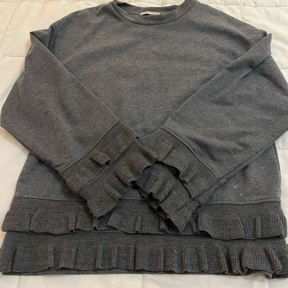Zara Ruffle Sweatshirt - Picture 4 of 6